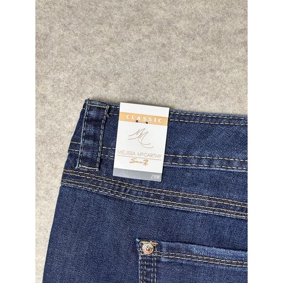 Melissa McCarthy Seven7 Seven 7 Jeans 28W NWT Classic Distressed Crop Cropped - Picture 5 of 8